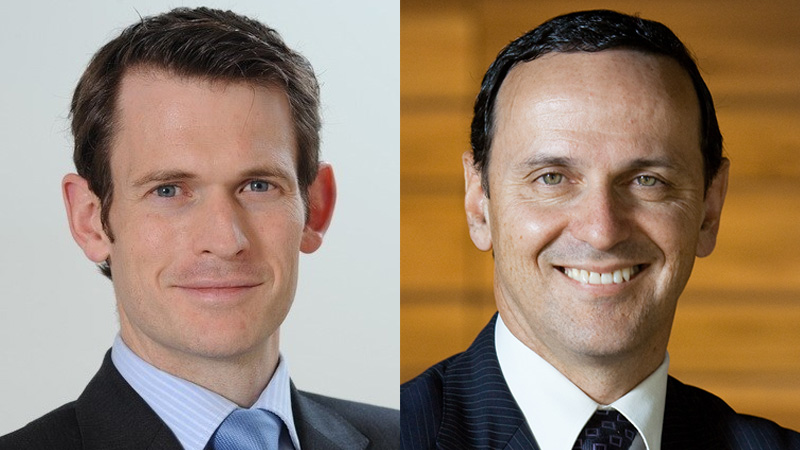 Nicholas Good (left), CEO of J O Hambro Capital Management's US operations will succeed Emilio Gonzalez (right) as Pendal Group global CEO.